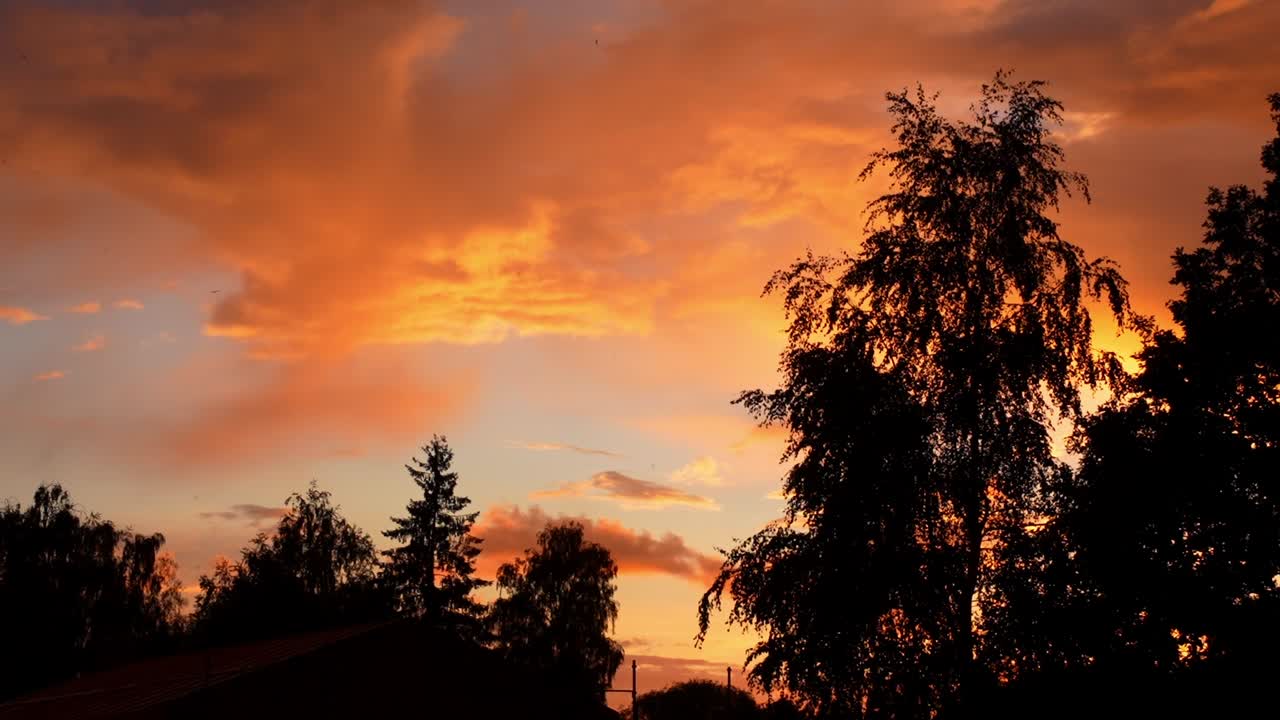 붉은 하늘 피 흘리는 저녁 악몽 주민들 공포