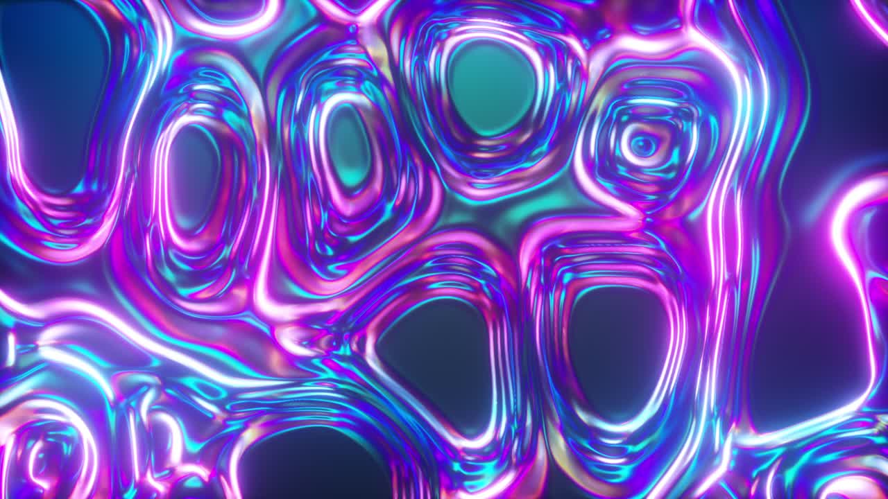 추상적인 액체 네온 파동