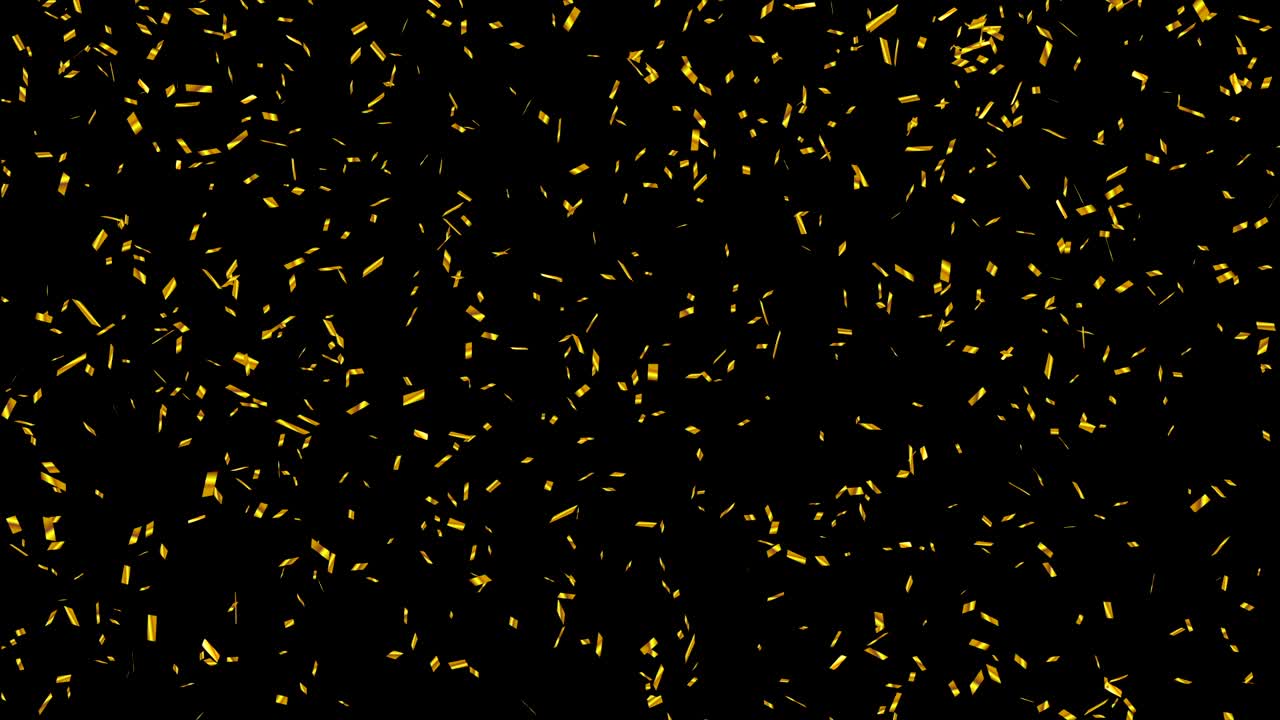 onfetti dorado sobre un fondo negro