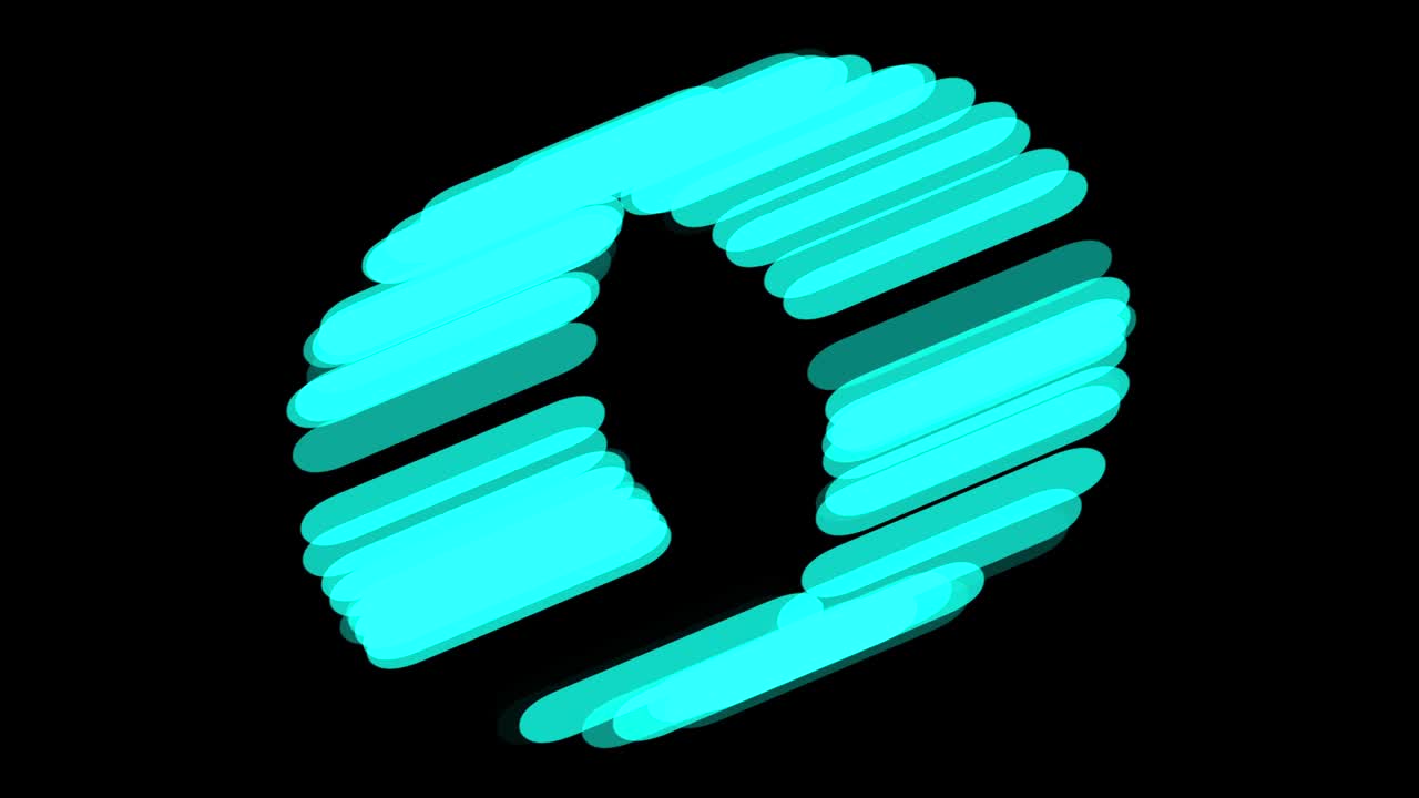 움직이는 원과 함께 검은 바탕