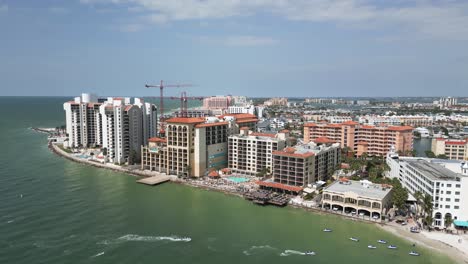 Continental-Towers,-Aerial-Drone,-Clearwater-Beach-Florida