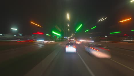 hyperlapse fast motion at the night streets