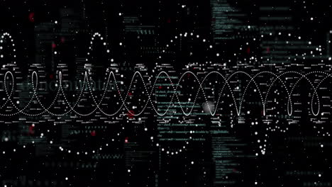 animation of digital data processing over network of connections
