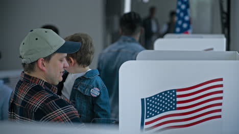 voting at a polling place