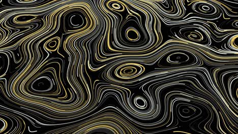 patrón de onda abstracto de oro y negro