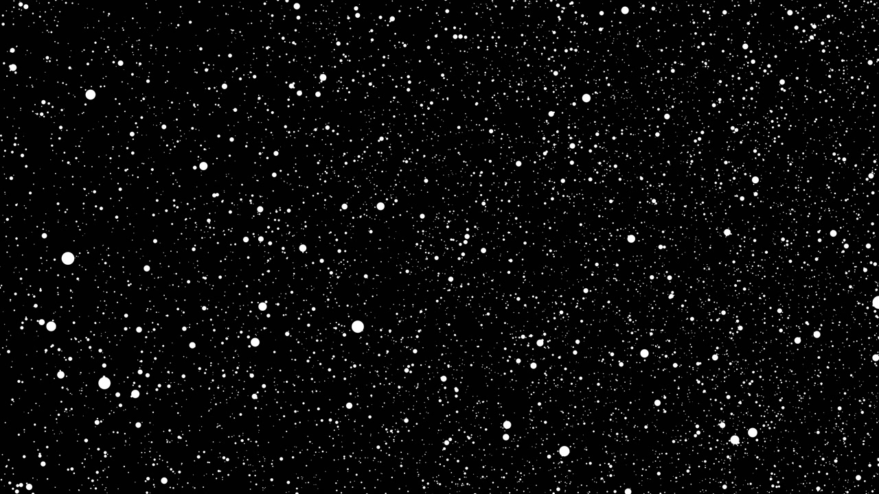 Hundreds of White Dot Particles Rising Rapidly on Black Background. Molecule Oxygen Bubble Rising Abstract Concept.