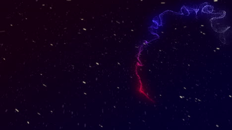 animación de formas y puntos sobre fondo negro