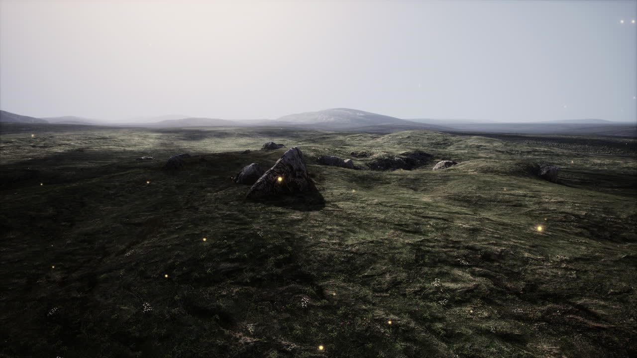 hermoso paisaje dramático de verano al aire libre