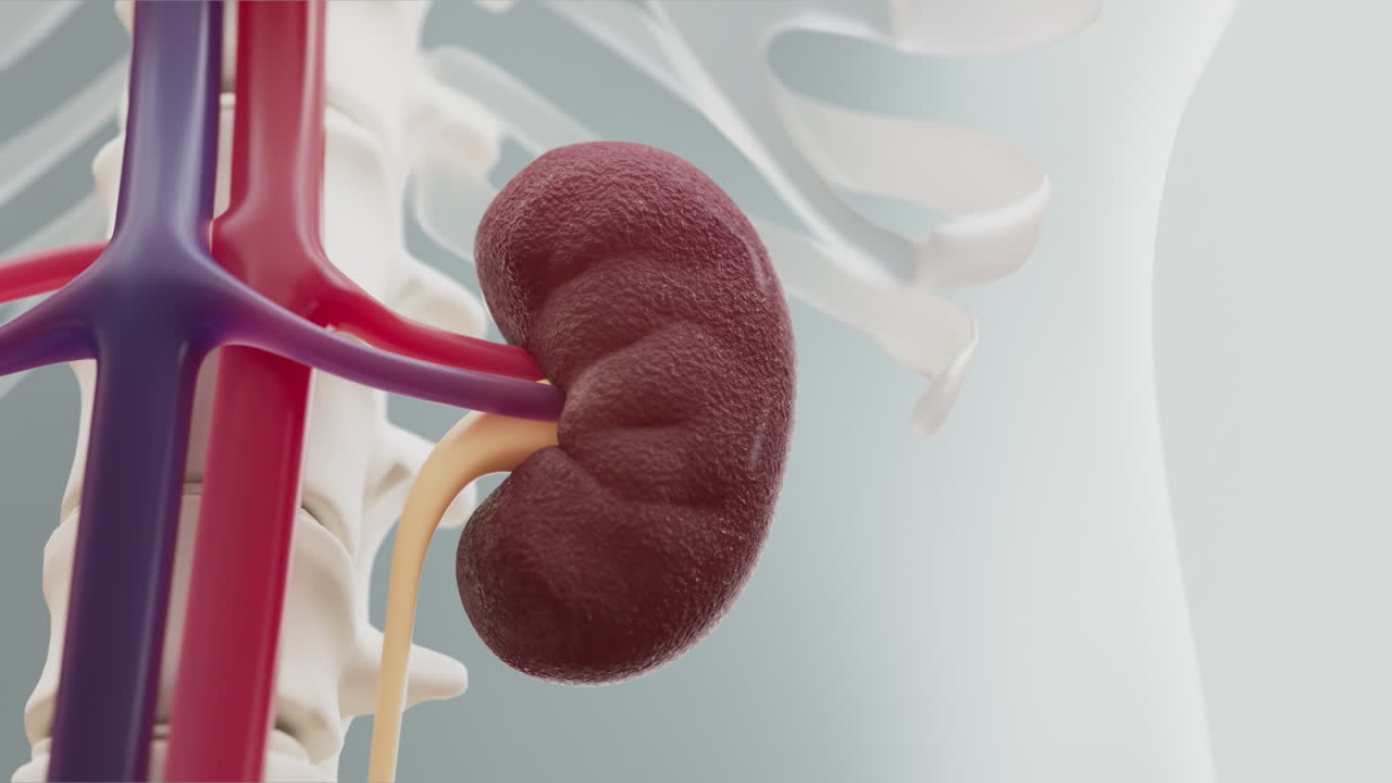 3D Medical Animation of Human Kidney Disease Progression