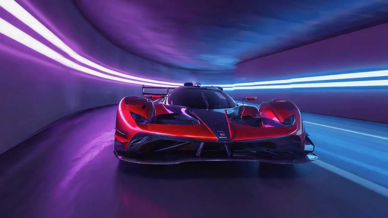 Sports Car in Tunnel