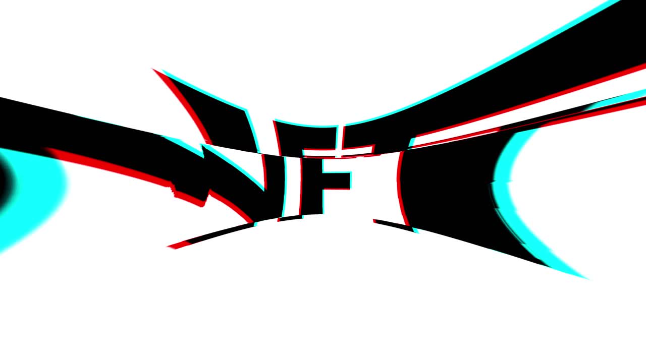 Animated NFT Text with Digital Glitch Effect