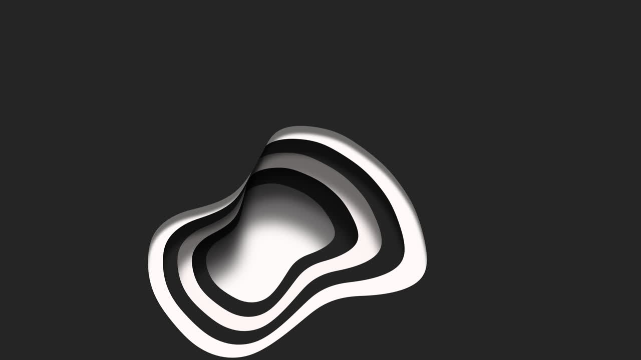 el patrón de ondas cortadas en papel blanco en el gradiente negro