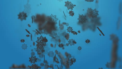 animation of falling snowflakes background loop