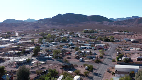 flying over the small border town