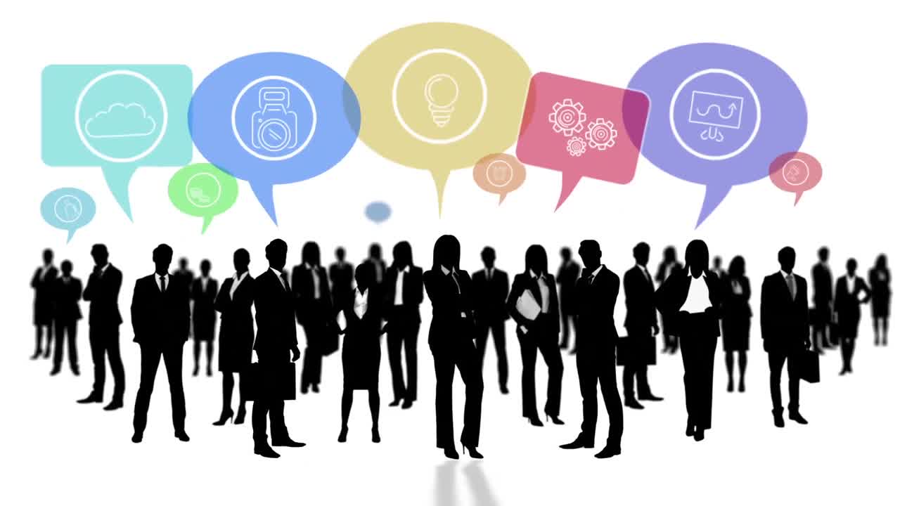 사업가들의 검은 실루