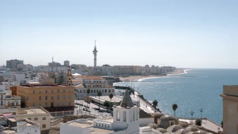 ariel view of cadiz beach