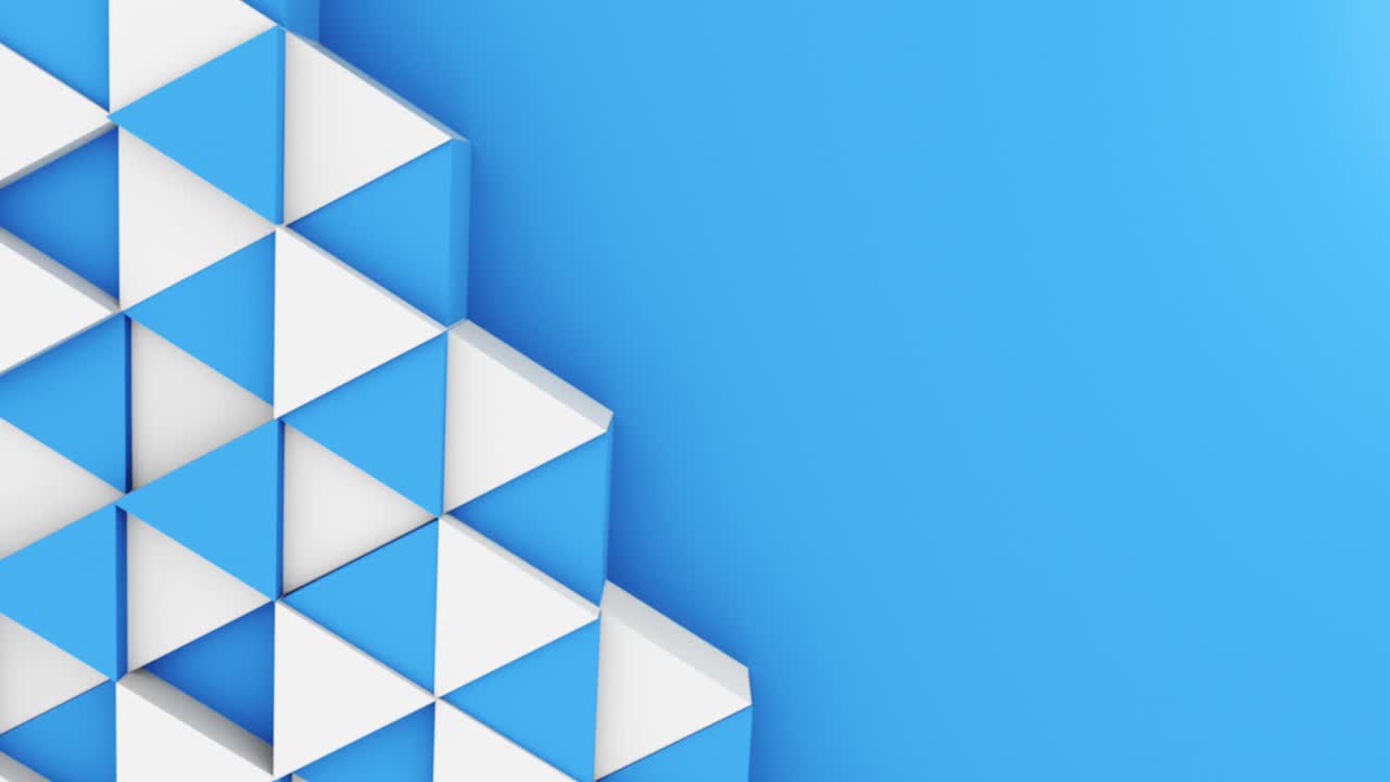 abstract 3d triángulo formas de fondo con diferentes colores vista superior. conjunto de imágenes de animación de bucle 4k.