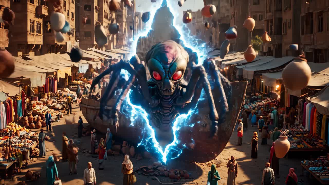 Alien Spider in an Egyptian Market