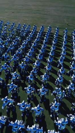 massive robot army formation