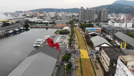 drone pier  art district in taiwan kaoshiung city e