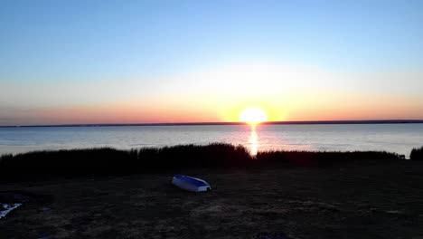 Quietness-Of-A-Lake-Against-Sunset-Sky