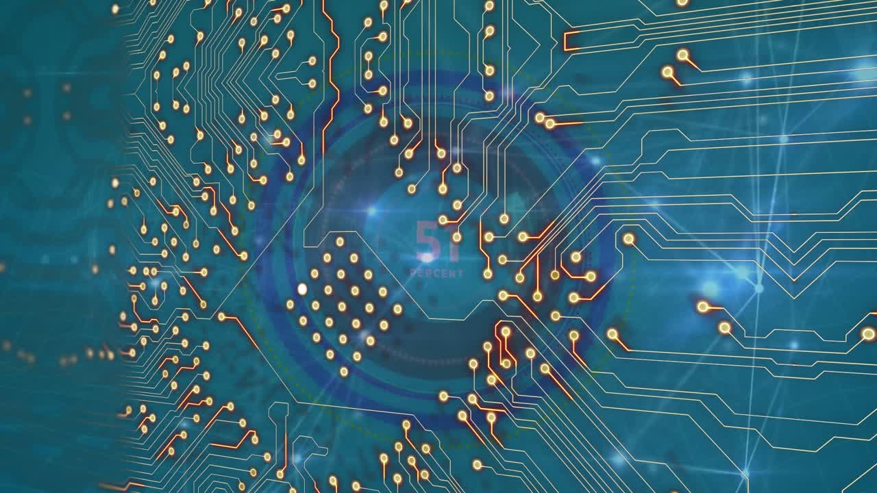 Animation af databehandling over omfangsscanning