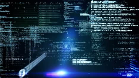 Animation of data processing over binary coding computing