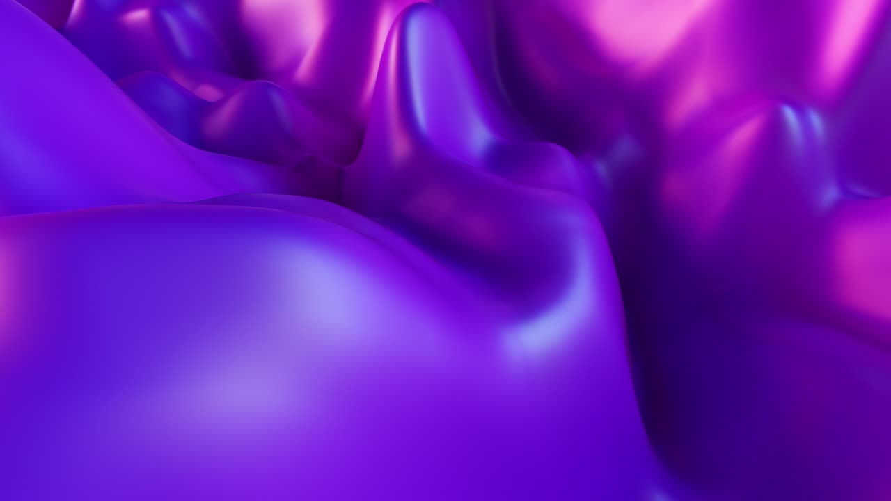 Abstrakte lilla og violette 3D-væskebølger