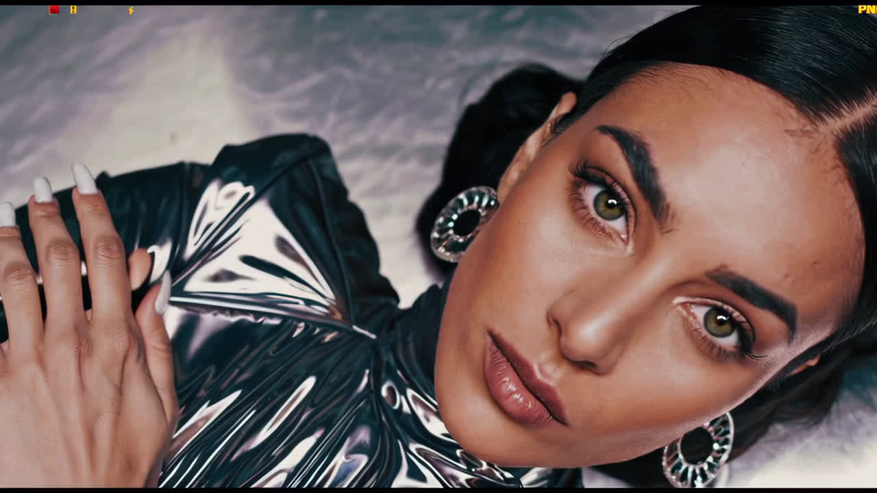 Stylish Woman in Metallic Dress