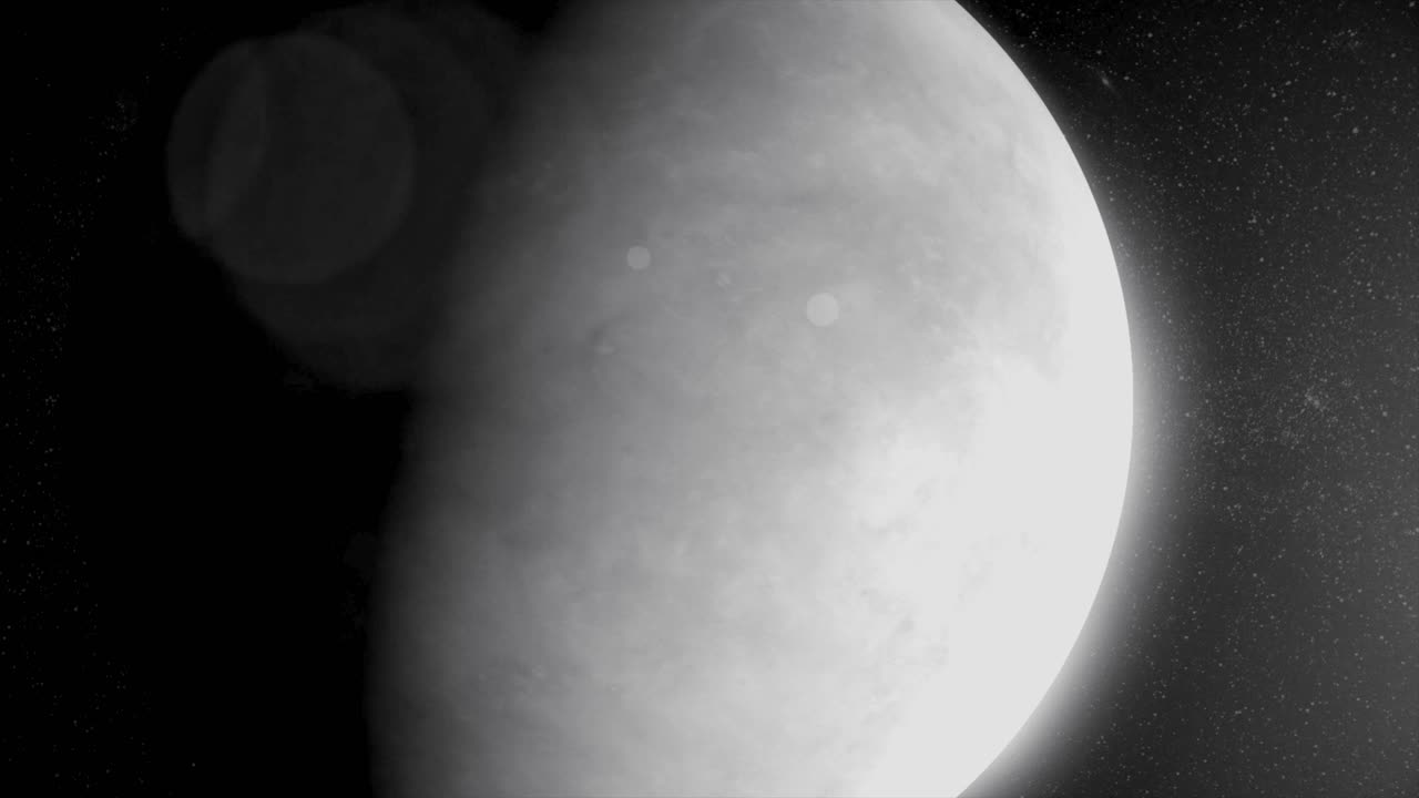 금성의 회색 스케일 이미지