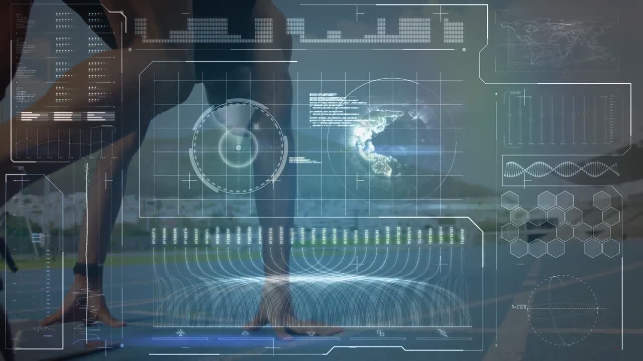 animación de estadísticas y procesamiento de datos sobre el corredor afroamericano