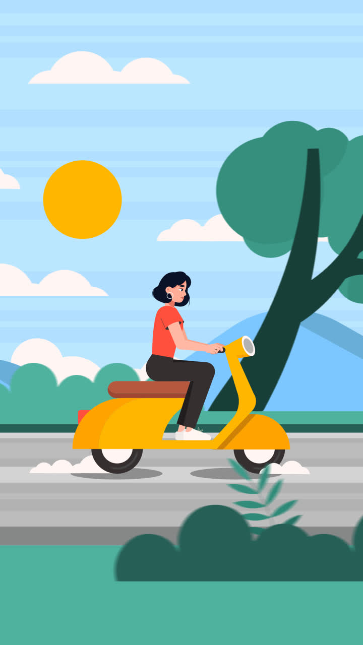 una animación de un fondo de aventura plano