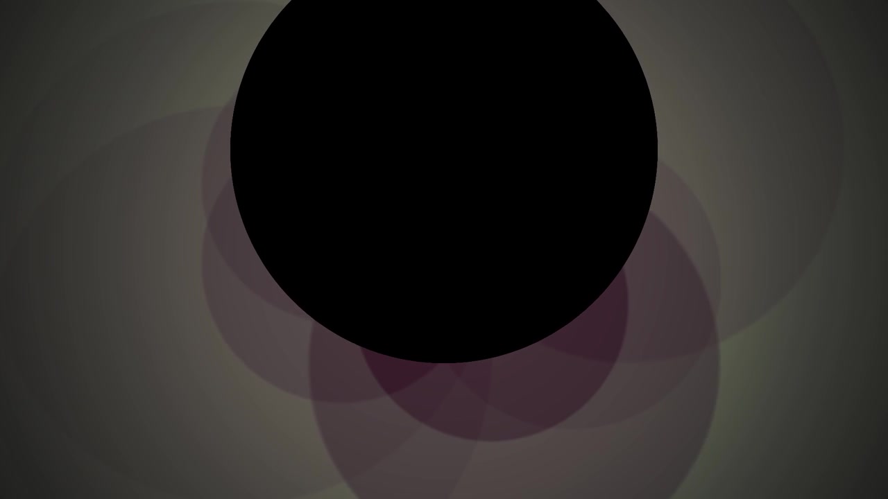 Abstract Motion Graphic with Overlapping Circles and Digital Glitch Effects