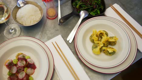 A-fancy-dinner-displayed-on-a-dining-table