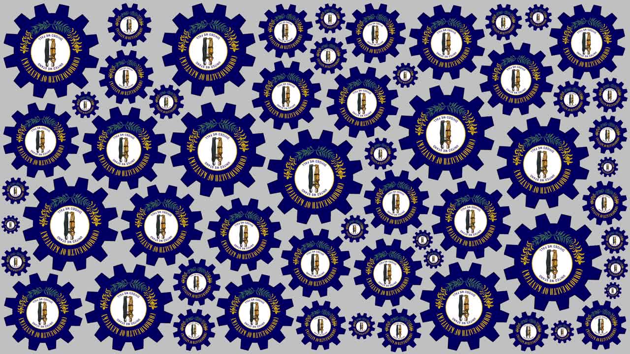 켄터키 주 발 기어 스피닝 배경