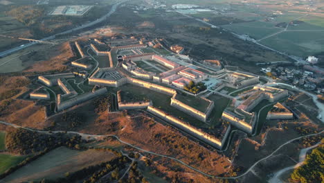 aerial view of a historic fortress