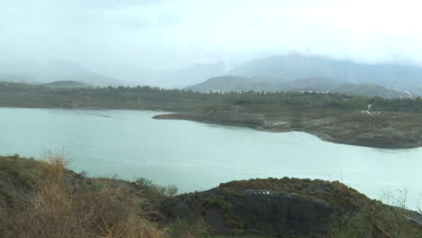 Cloudy Mountain Lake View