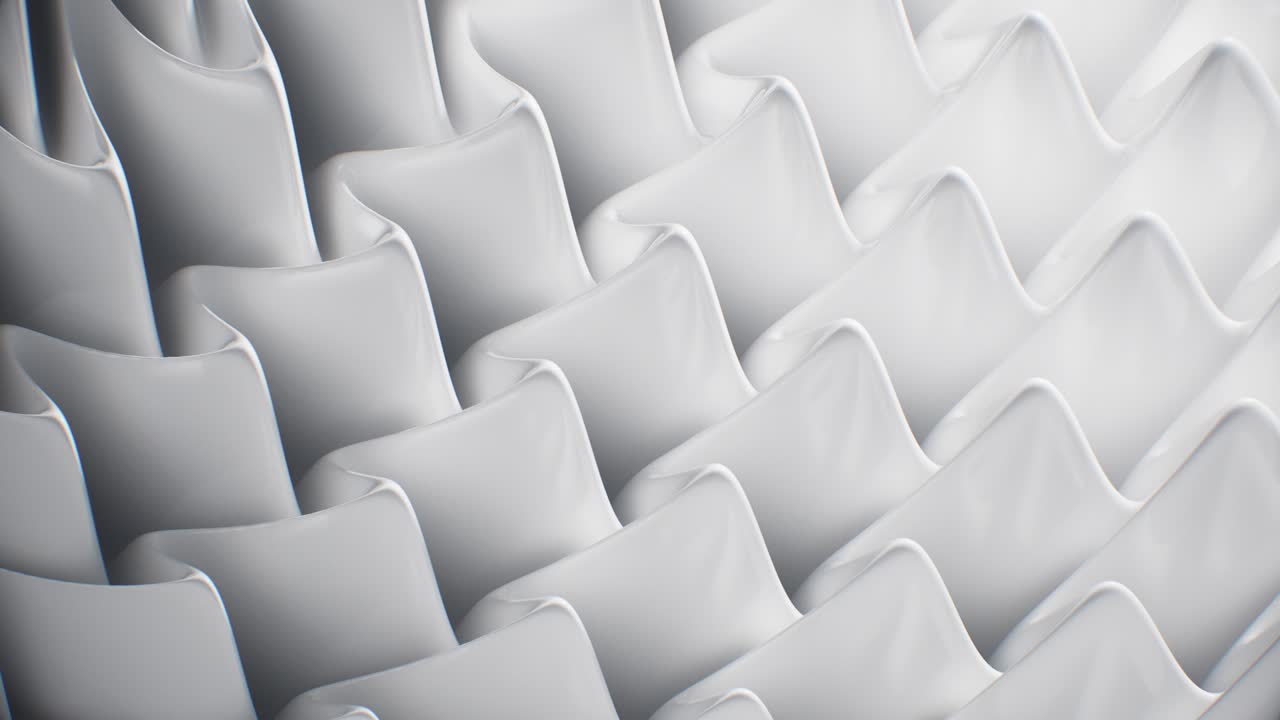 fondo blanco ondas suaves que fluyen animación bucle de costuras 4k