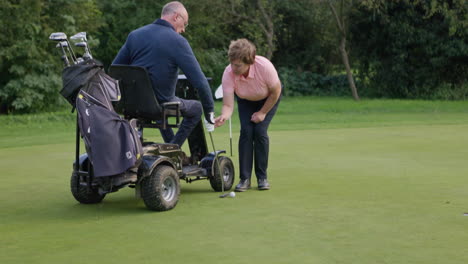golfers on a golf course