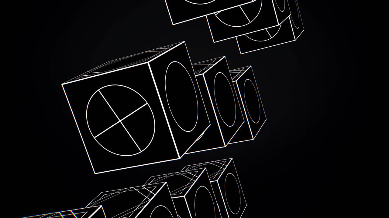 추상적인 기하학적 큐브