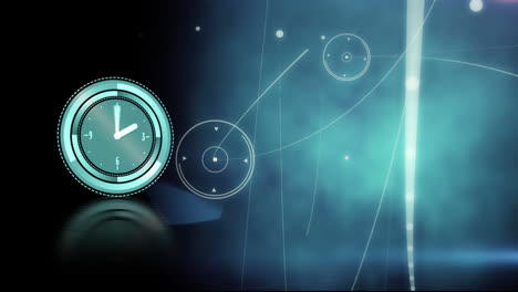 movimiento de reloj y red de conexiones