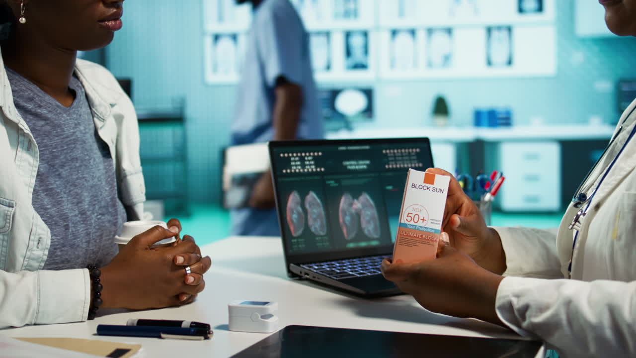 African american girl asks about good sun cream shield with UV protection