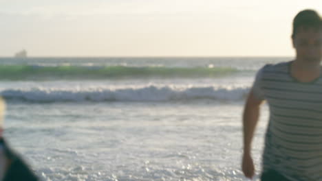 ligação na praia