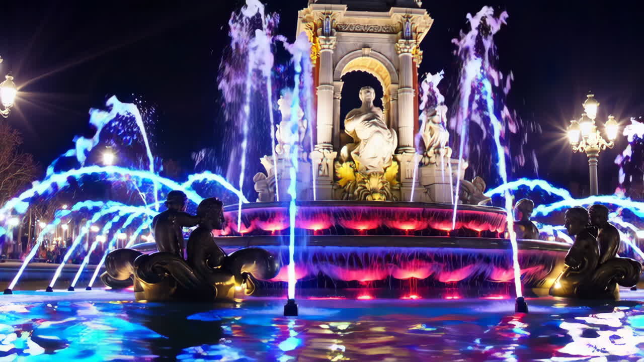 Christmas Market in a European City at Night