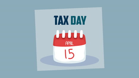 tax day animation with calendar