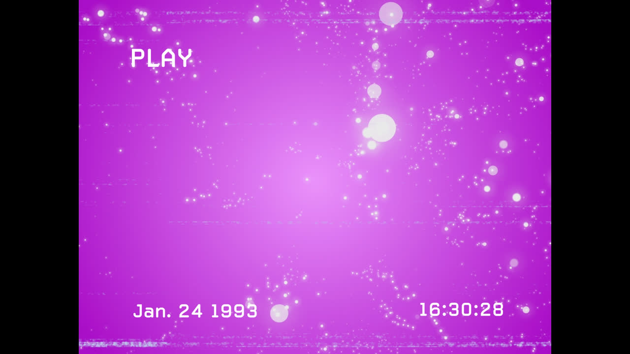 보라색 배경에 반이는 반점 위의 간섭의 애니메이션