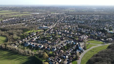 Buckhurst-Hill,-Essex,-Imágenes-Aéreas-Del-Reino-Unido-Pov-Alto