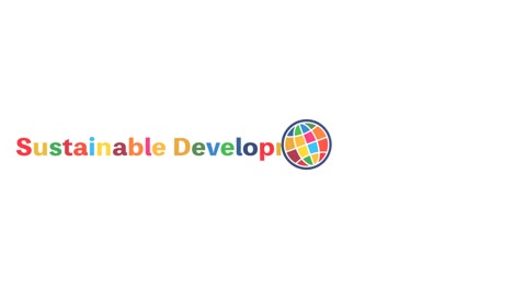 imagen sdg, animación del logotipo sdg que aparece alrededor del icono de la tierra giratoria