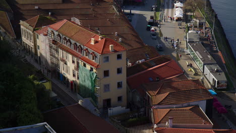 historic city and port of porto in northern portugal. high angle