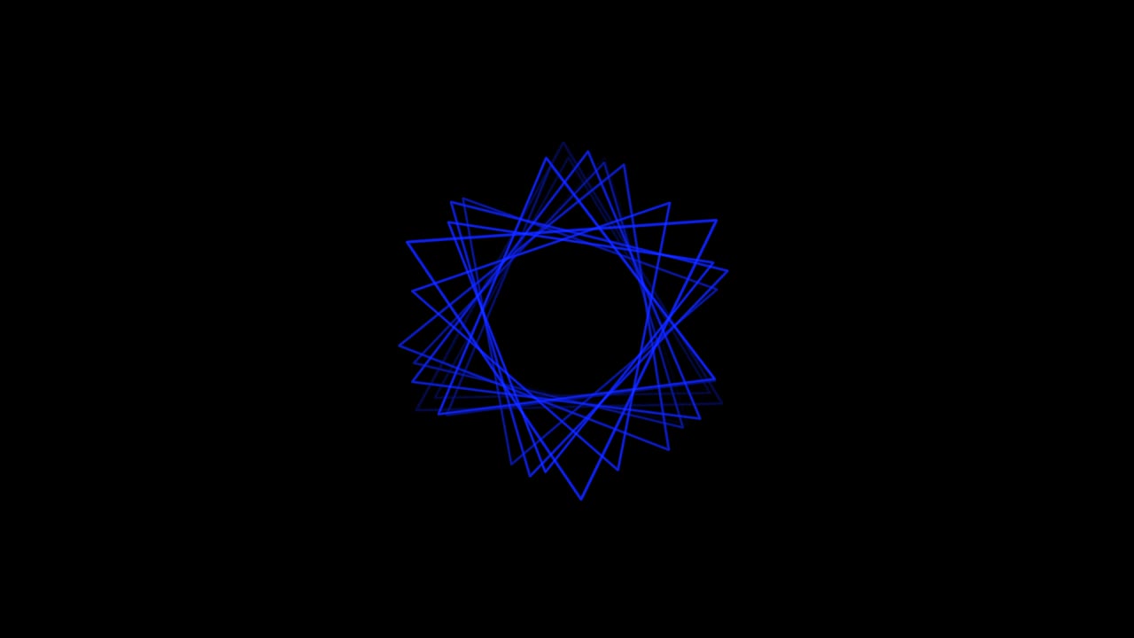 черный фон с движущимися треугольными линиями